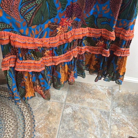 Farm Rio Puff Sleeve Maxi Dress Size M NWT - Picture 9 of 16